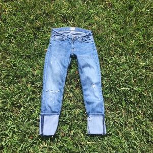 Distressed Denim Hudson Jeans 'Muse' Crop Size 24